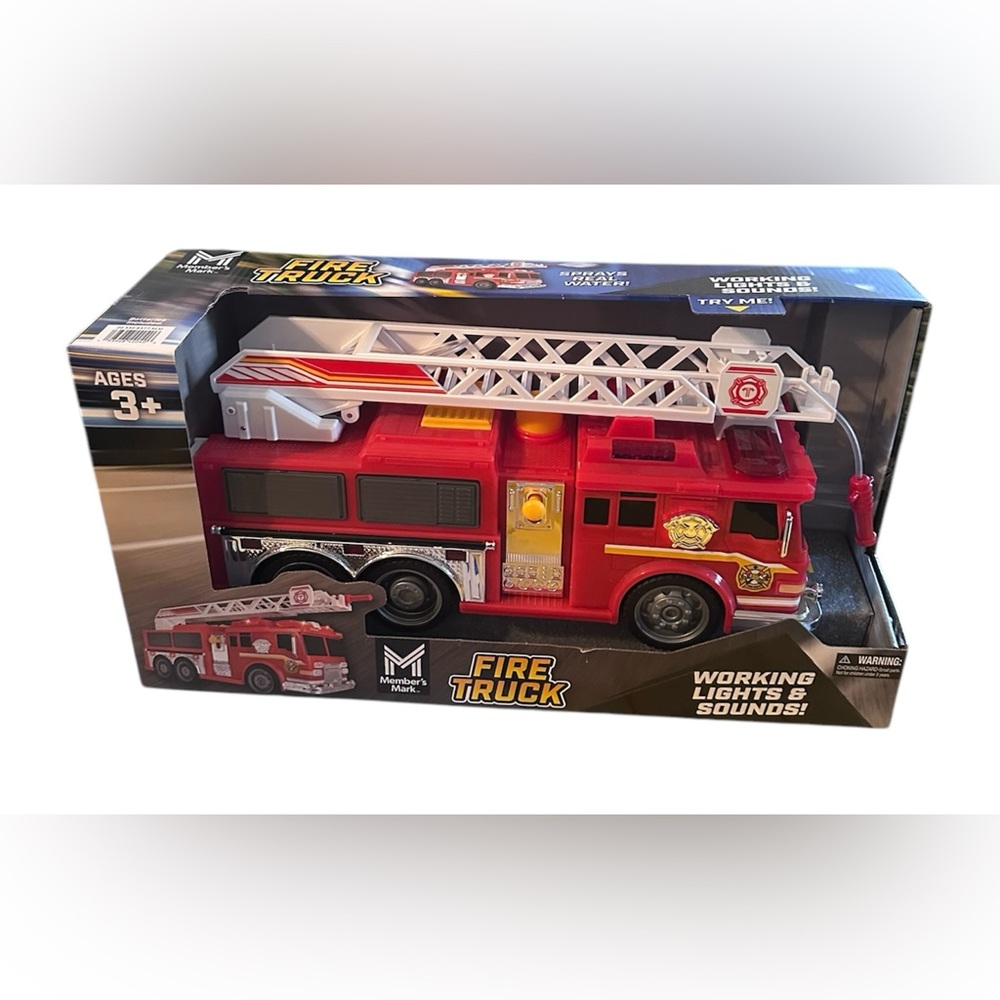 Member Mark Red Fire Truck Toy with Lights and Sounds NEW